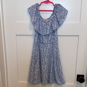 NWOT Social Academy Charming Blue Floral Kids Dress